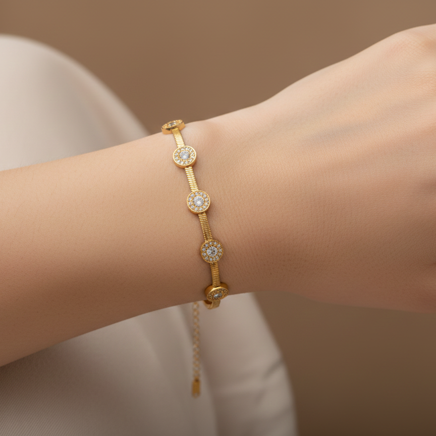 Gold-Plated Snake Chain Bracelet