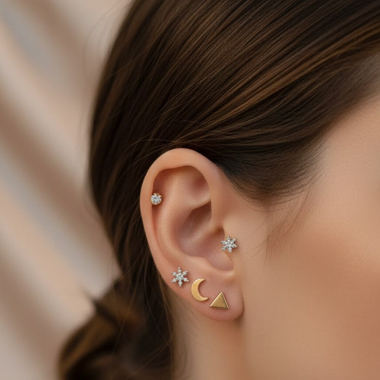 (15 Pieces) Pearl stud earrings