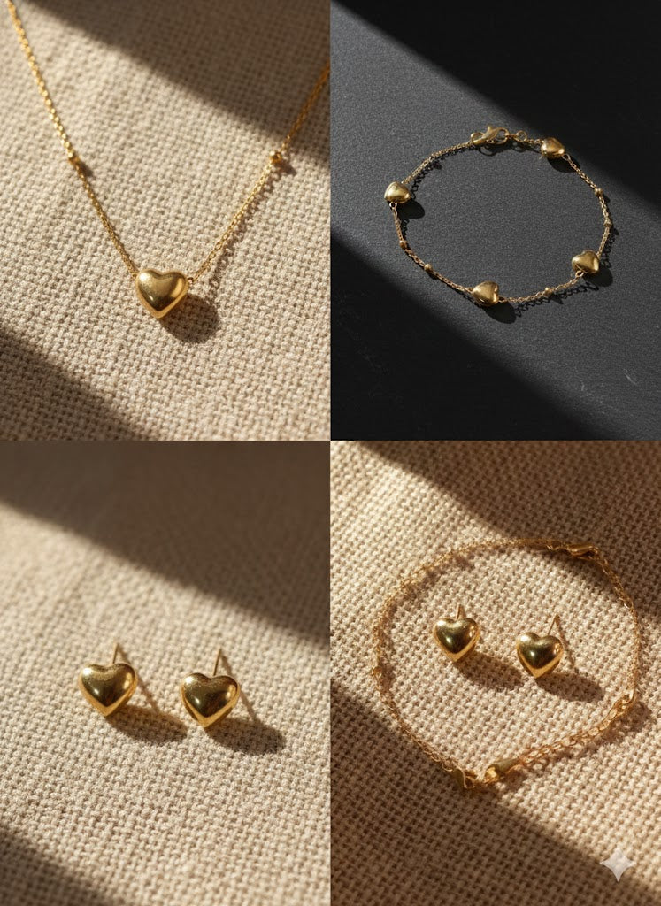 Mini Heart necklace Set